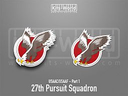 Kitsworld SAV Sticker - USAAC/USAAF - 27th Pursuit Squadron 